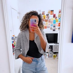 Vintage Juicy Couture Light Gray Knit Cardigan